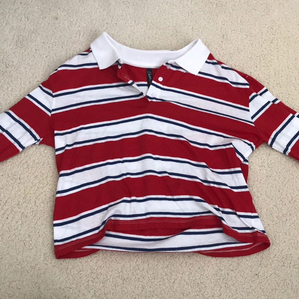 Cropped collared shirt